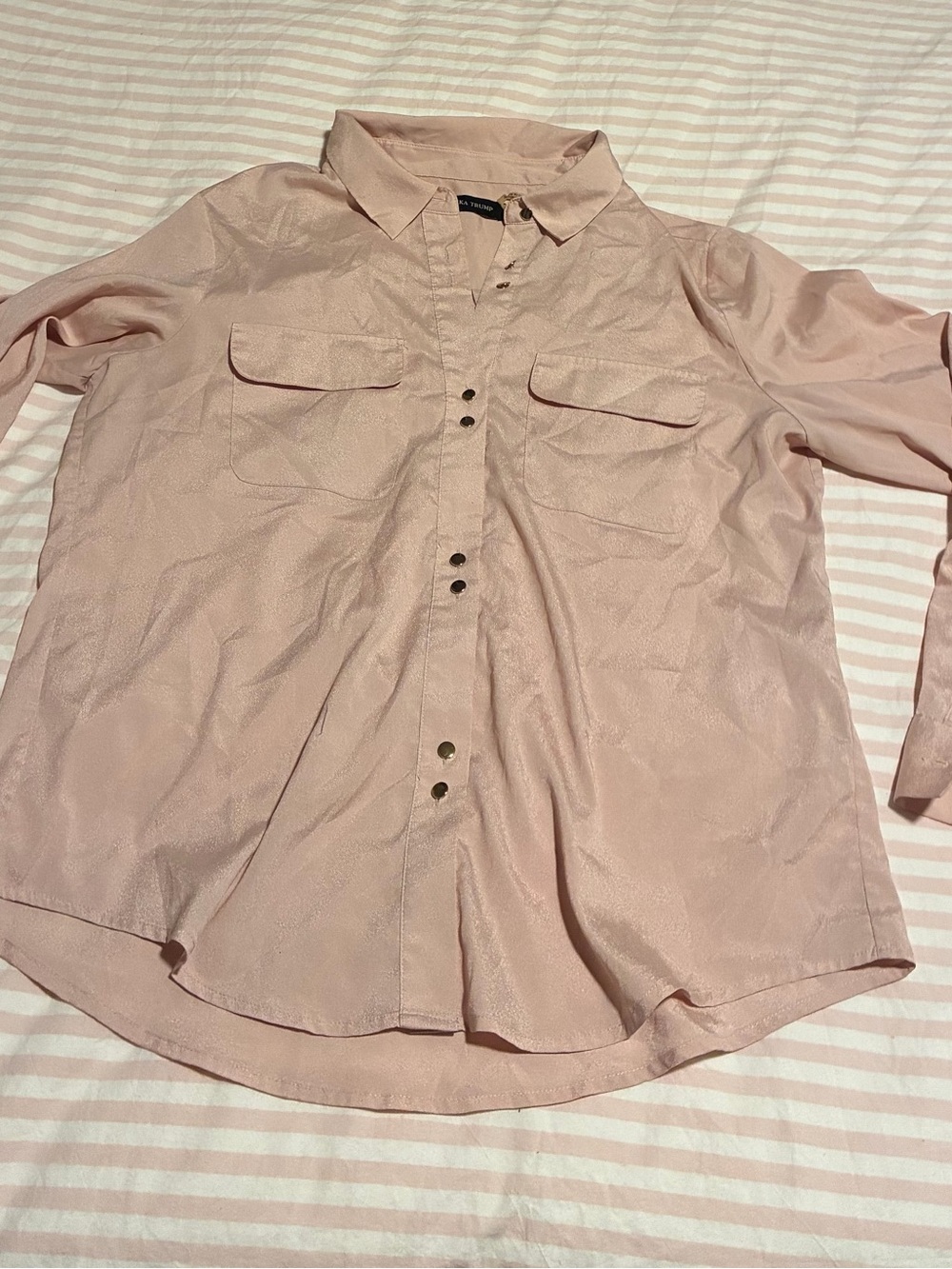 Ivanka Trump Light Pink Women's Button-Down Shirt